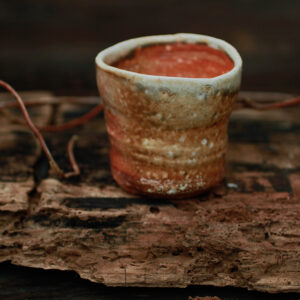 Shino Glaze Ceramic Cup Anagama