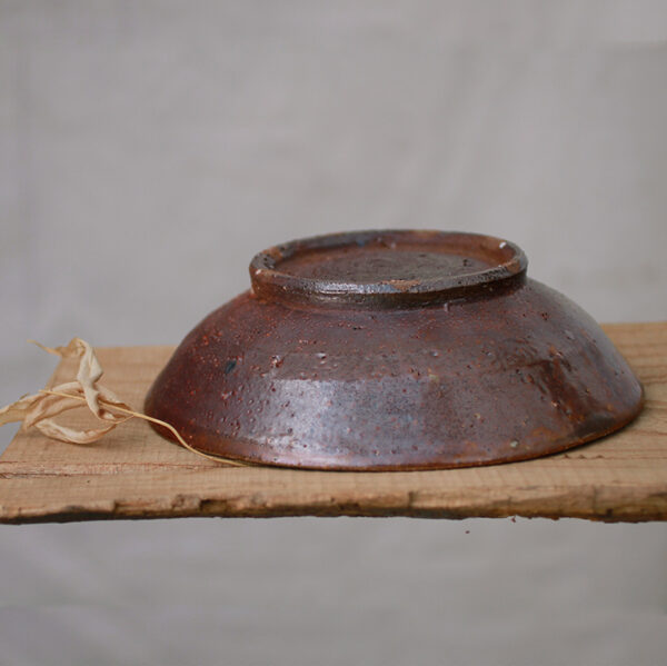 Large Anagama Fired Bowl with Shino Glaze Large Anagama Fired Bowl with Shino Glaze
