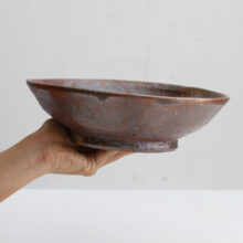 Large Anagama Fired Bowl with Shino Glaze Large Anagama Fired Bowl with Shino Glaze