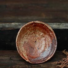 Kjell Hahn Anagama Fired Ceramic Plate Shino Glaze Anagama Fired Ceramic Plate Shino Glaze