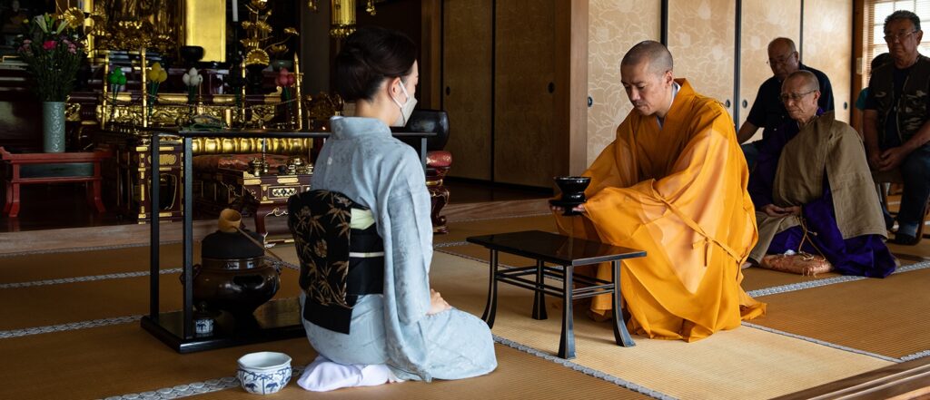 tea ceremony, monk, fuyuko, kobori enshu, kongoji temple, buddhist monk, japan art, kanna art festival