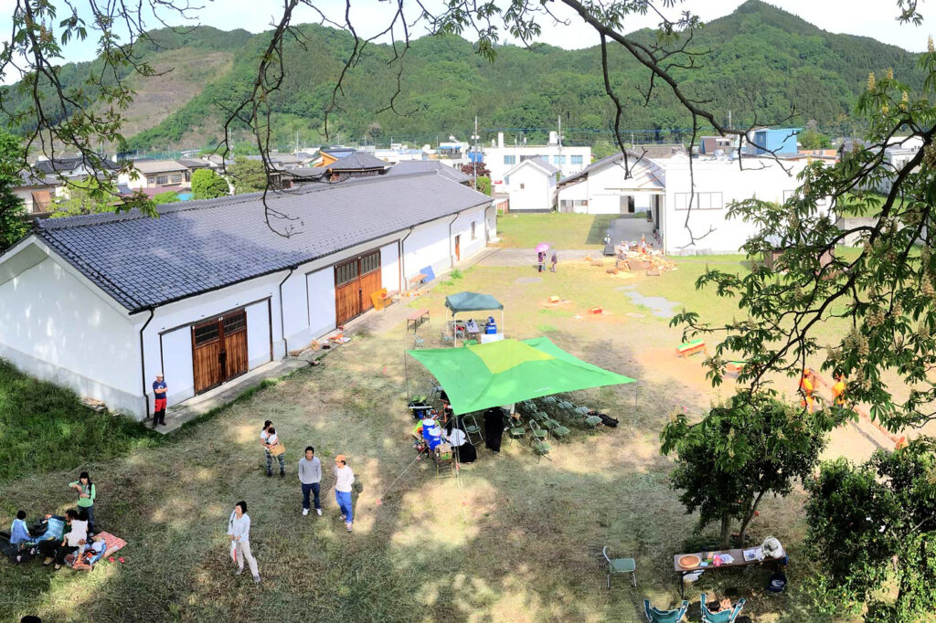 Ariel Photo of the Shiro Oni Arts Center in Kanezawa Park in Onishi Fujioka Art Residency